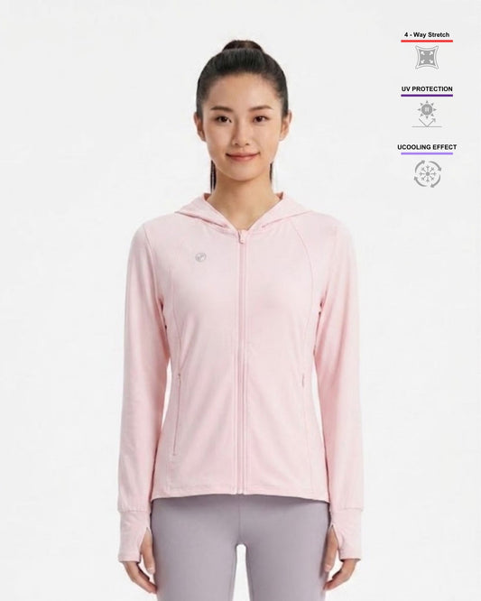 女款 冰絲彈力防曬防風連帽外套
