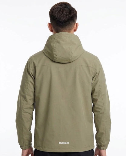 Men's waterproof and breathable windbreaker with contrasting zipper