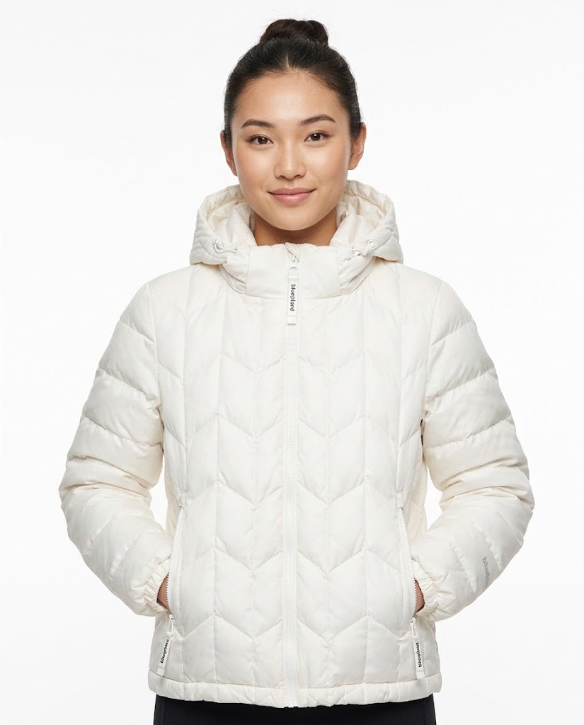 Women's white down jacket