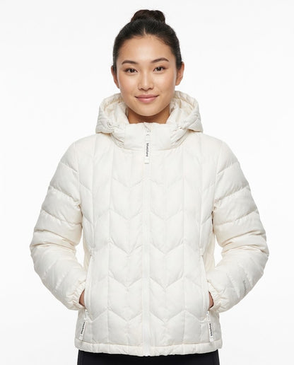 Women's white down jacket