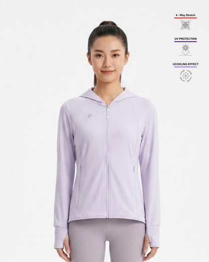 女款 冰絲彈力防曬防風連帽外套