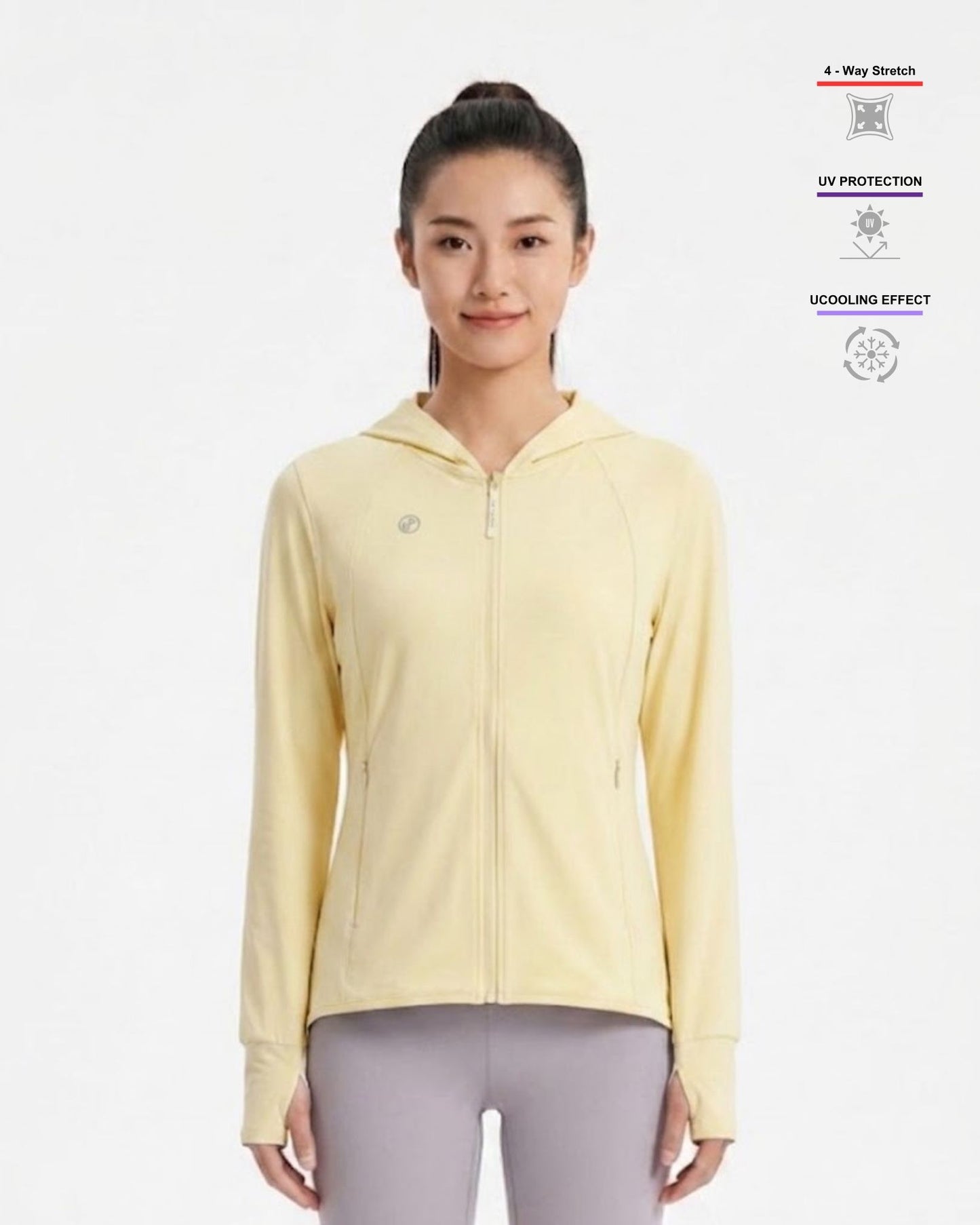 女款 冰絲彈力防曬防風連帽外套