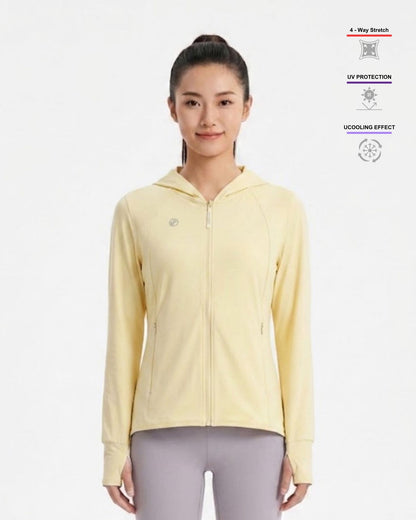 女款 冰絲彈力防曬防風連帽外套