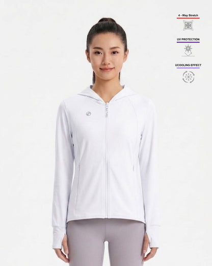 女款 冰絲彈力防曬防風連帽外套