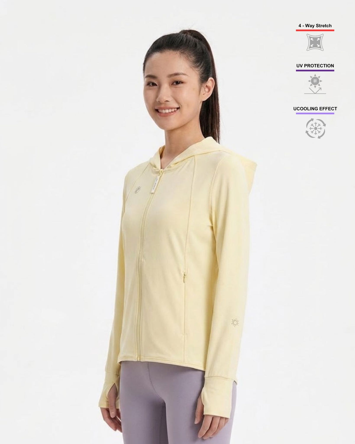 女款 冰絲彈力防曬防風連帽外套