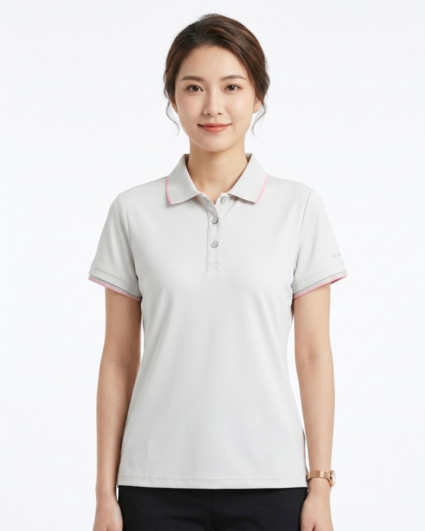 女裝 彈力透氣翻領短袖 Polo 衫