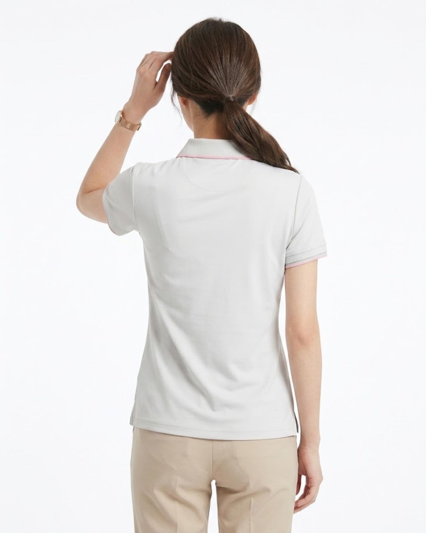 女裝 彈力透氣翻領短袖 Polo 衫