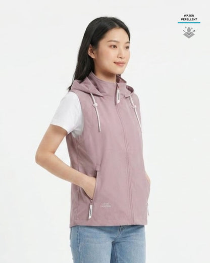 女裝 輕量防潑水連帽背心外套