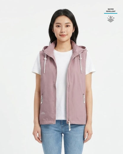 女裝 輕量防潑水連帽背心外套