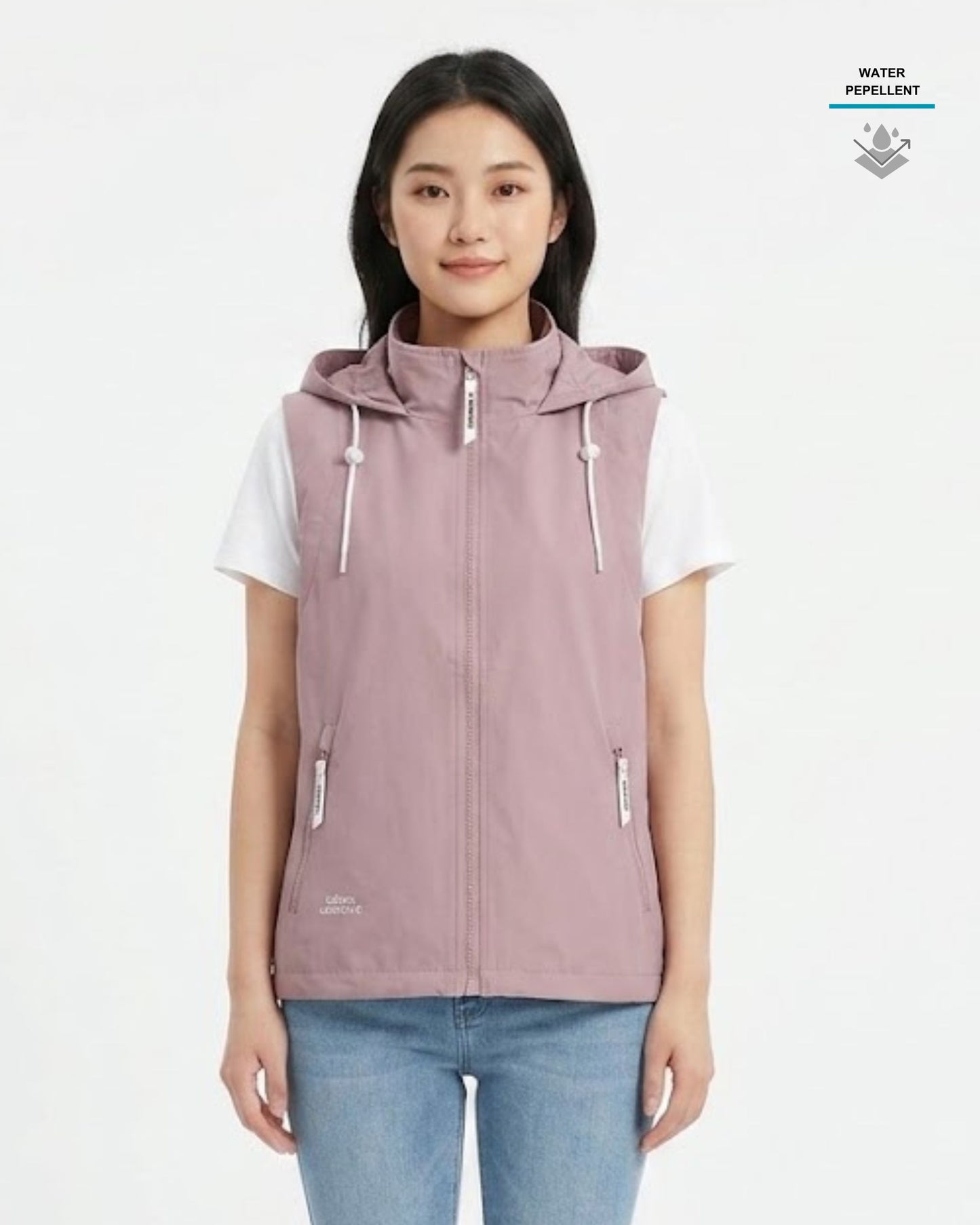 女裝 輕量防潑水連帽背心外套