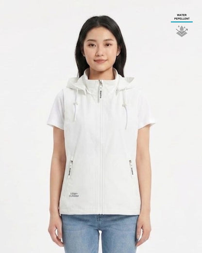 女裝 輕量防潑水連帽背心外套