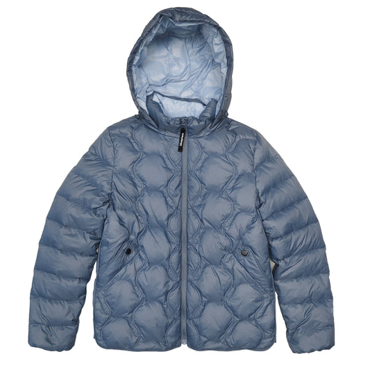 Women's blue down jacket