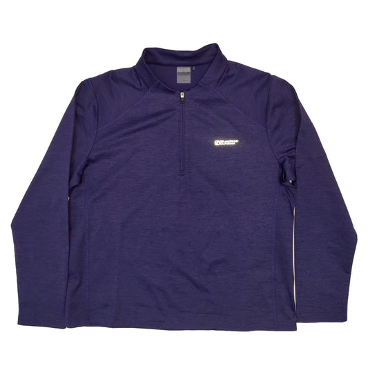 Women's jersey knit half-open zipper long-sleeved shirt